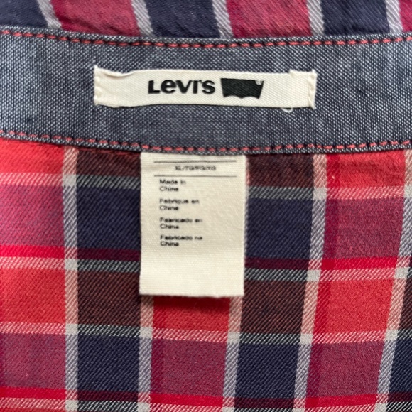 Levi's plaid pearl button western shirt - Picture 4 of 5
